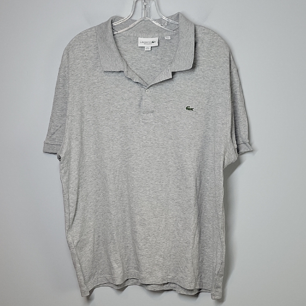 Lacoste Men's Gray Heather Polo Shirt DH2050 size XL US / FR6
